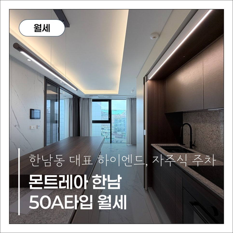 [몬트레아 한남] 현존 매물 중 최저가! 50A타입 귀한 월세 현장 사진 1