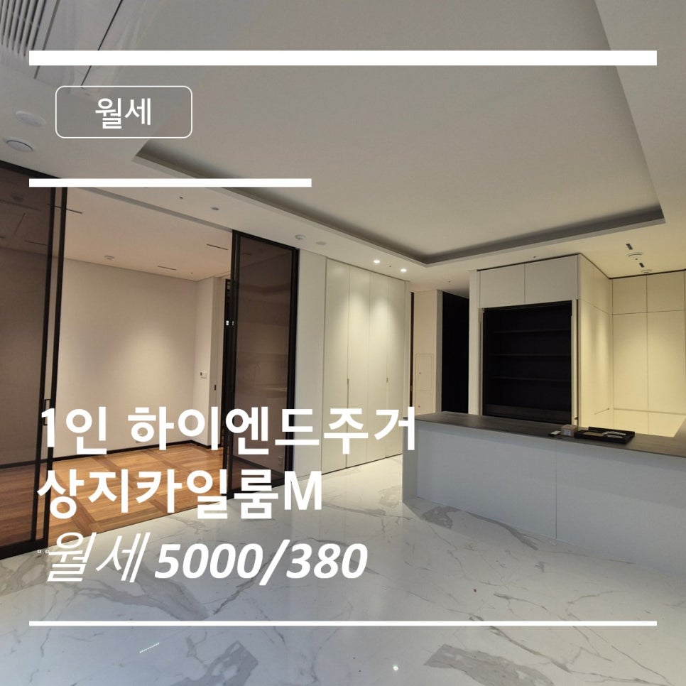 [상지카일룸M] 1인하이엔드오피스텔 1.5룸 씨티뷰좋은 고층세대 최저매물 (월세 5000 · 380) 현장 사진 1